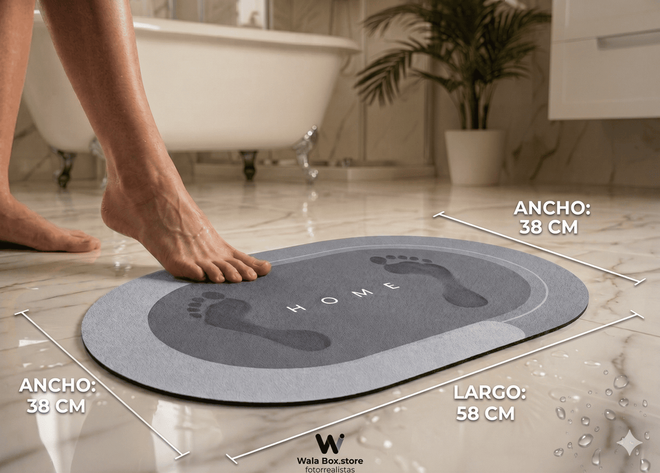 Alfombra de Baño Antideslizante de Secado Rápido  – Ultra Absorbente